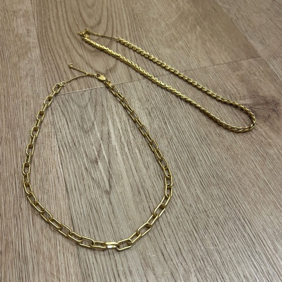Madewell Gold Paperclip Chain And Rope Chain Bundle - Picture 6 of 15
